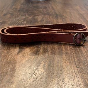 Brown leather belt
